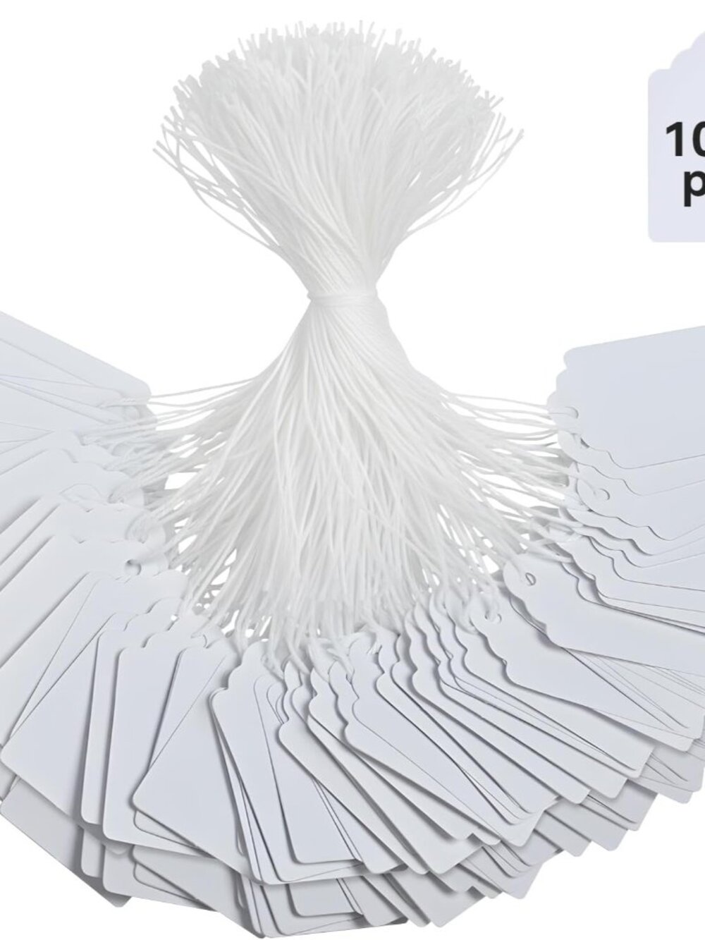 1000Pcs Price Tags with String Attached, 1.75" x 1.093"